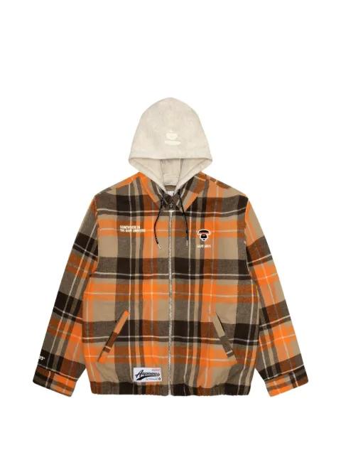 patch plaid jacket by BAPE