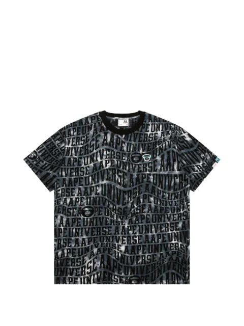 patterned crewneck T-shirt by BAPE