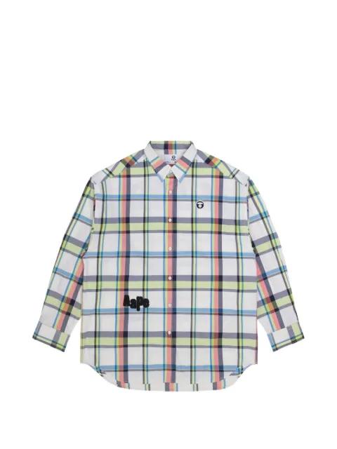 plaid embroidered shirt by BAPE