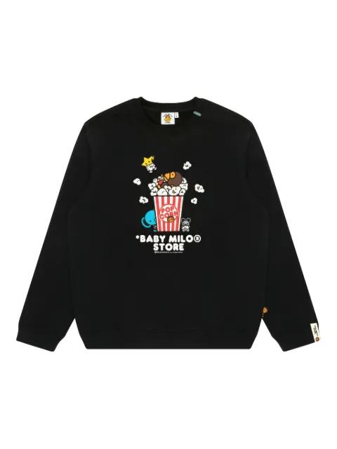 popcorn-print sweatshirt by BAPE