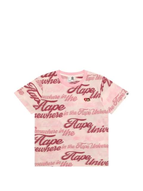 printed patch T-shirt by BAPE