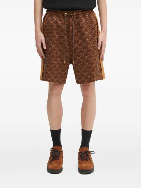 printed side-stripe shorts by BAPE