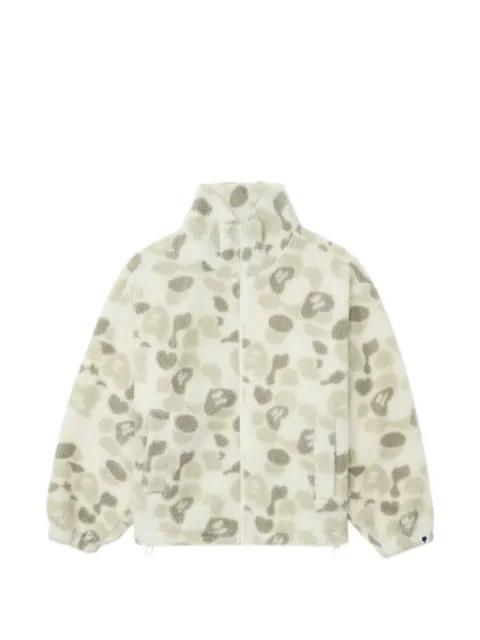 printed zip-up fleece jacket by BAPE