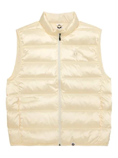 quilted logo-plaque gilet by BAPE