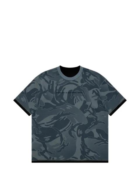 reversible camo-print T-shirt by BAPE