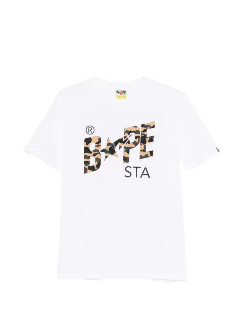 round-neck logo-print T-shirt by BAPE
