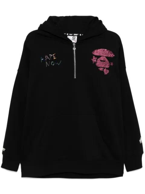 sequin-embellishment hoodie by BAPE