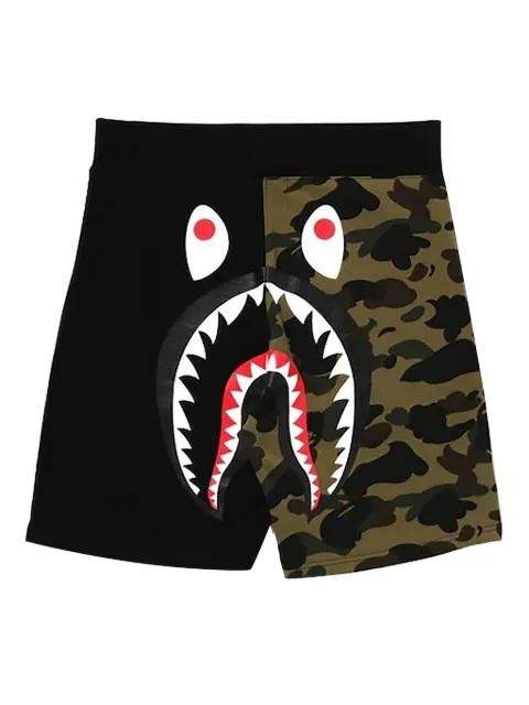 shark camouflage sweat shorts by BAPE