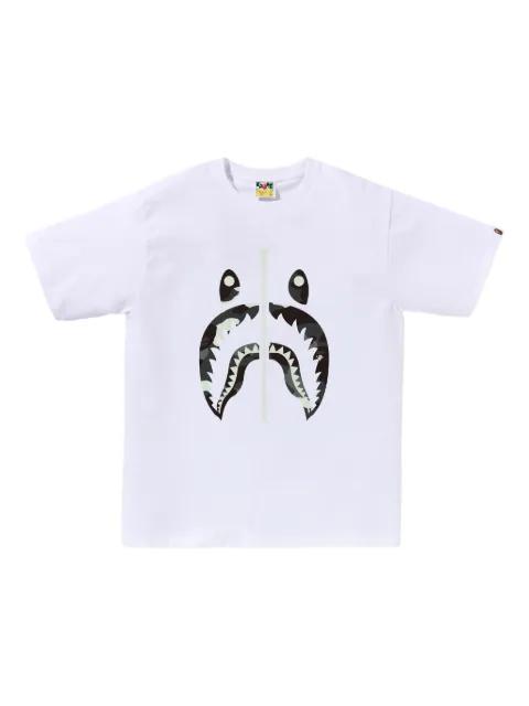 shark-print T-shirt by BAPE
