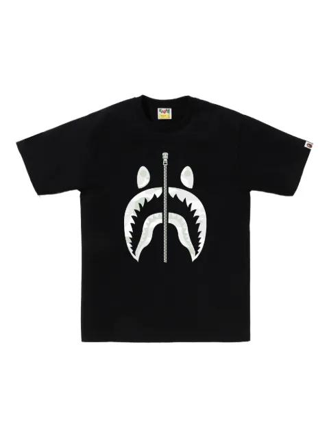 shark-print T-shirt by BAPE