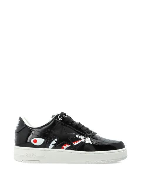 shark star leather sneakers by BAPE