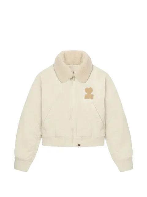 shearling collar patch jacket by BAPE