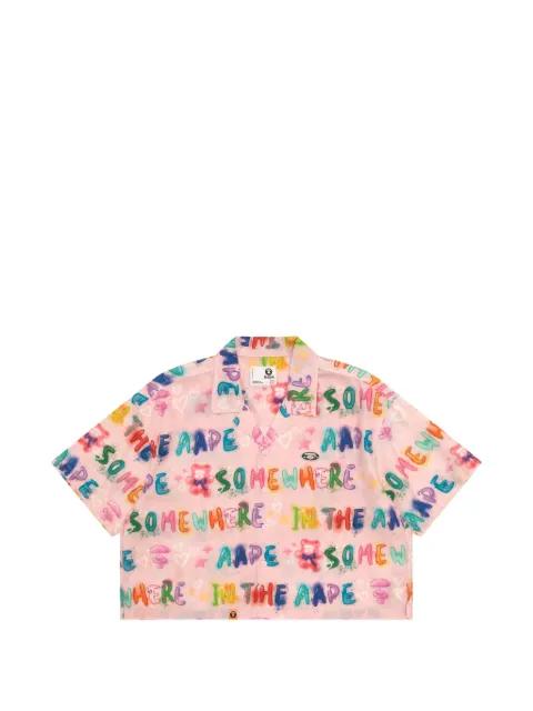 short-sleeve graphic-print shirt by BAPE