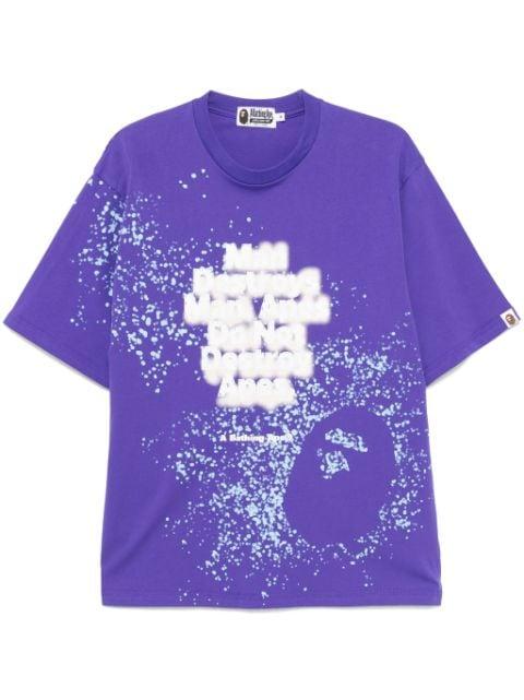 spray-print slogan T-shirt by BAPE