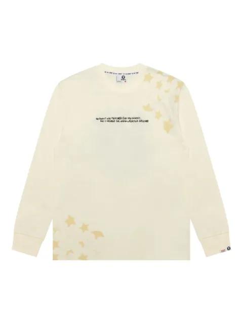 star-detail camo-print long-sleeved sweatshirt by BAPE