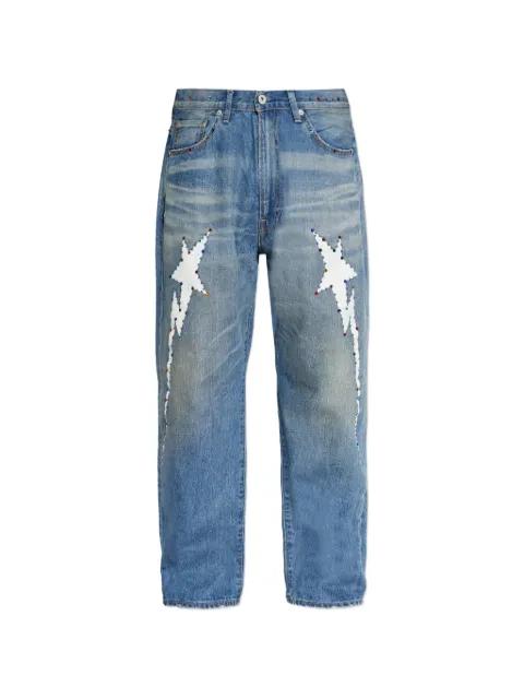 star-motif jeans by BAPE