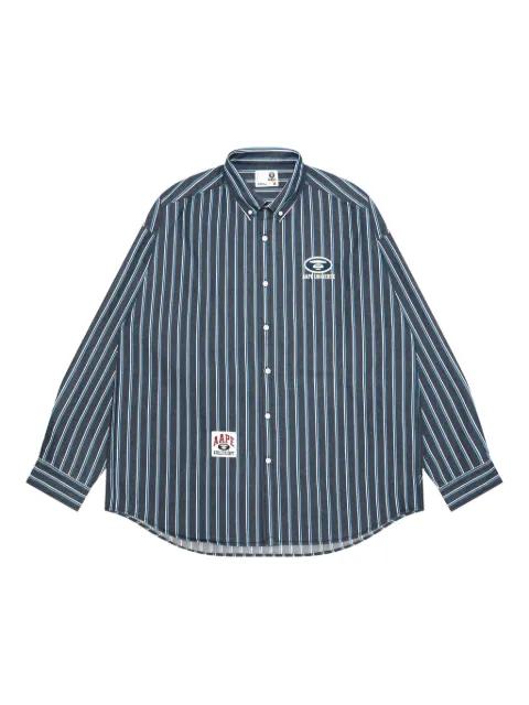 striped embroidered shirt by BAPE