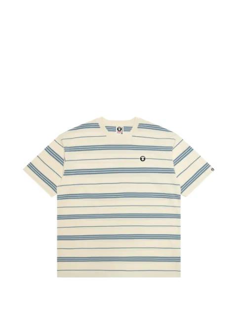 striped logo T-shirt by BAPE