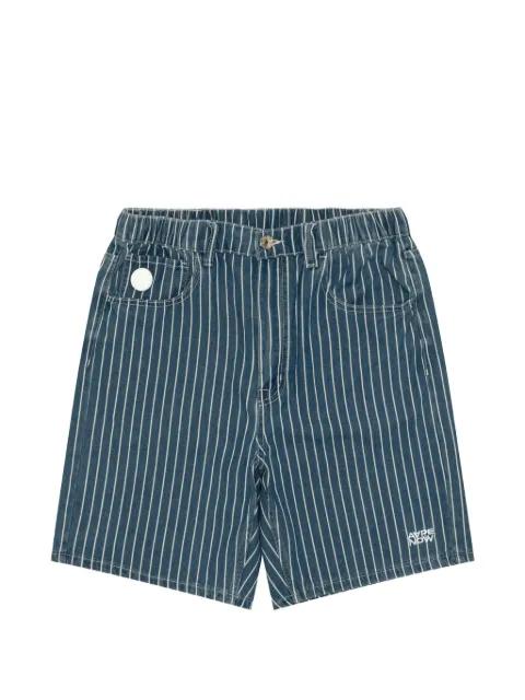 striped logo shorts by BAPE