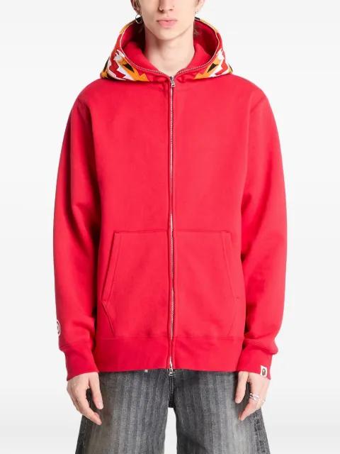 tiger-embroidered zip-up hoodie by BAPE