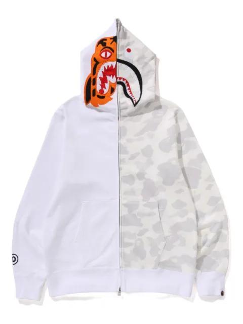 tiger shark zip-up hoodie by BAPE