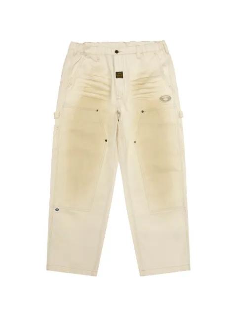 washed logo trousers by BAPE