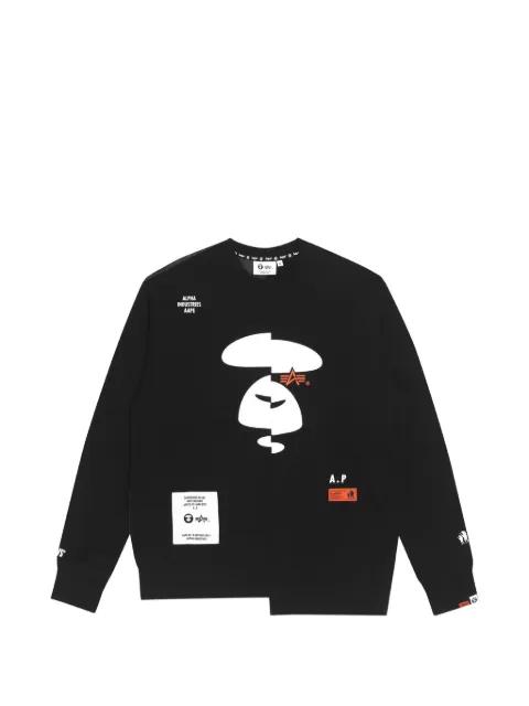 x Alpha Industries asymmetric sweatshirt by BAPE