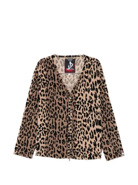 x Kazuki Kuraish leopard-pattern V-neck jacket by BAPE