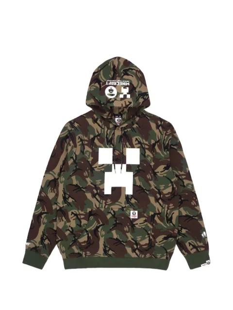 x Minecraft camo-print hoodie by BAPE