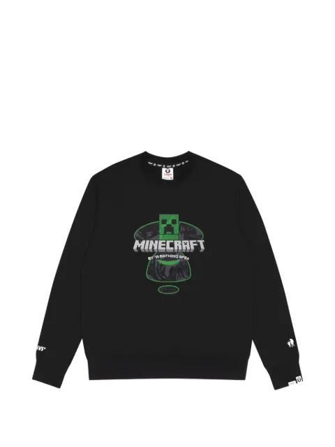 x Minecraft logo-print sweatshirt by BAPE