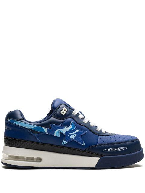 x Pagani Roadsta "Navy ABC Camo" sneakers by BAPE