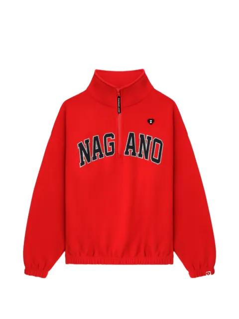 zip-up appliqué sweatshirt by BAPE