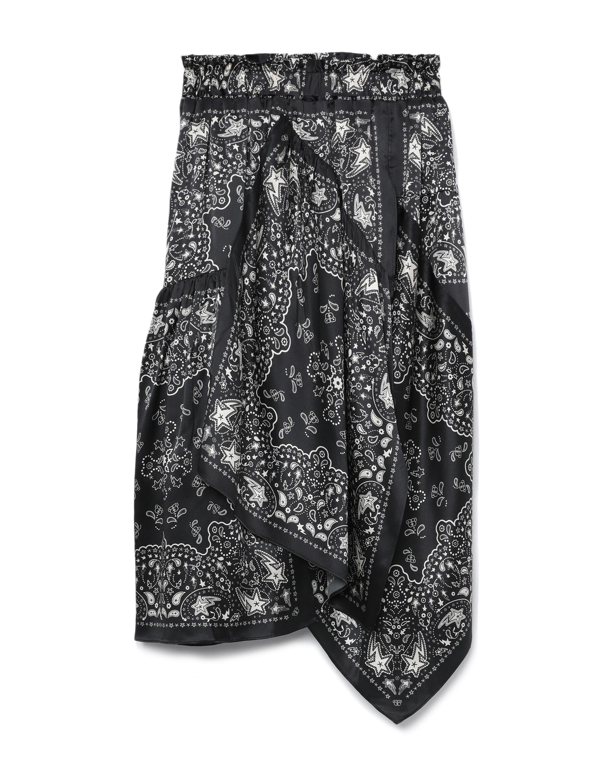 Asymmetric draped midi skirt by BAPY