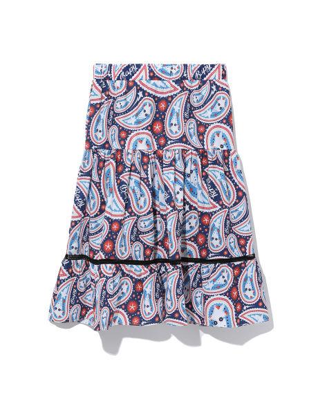 Paisley pleated skirt by BAPY