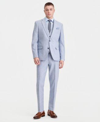 Men's Slim-Fit Linen-Blend Suit Separates by BAR III