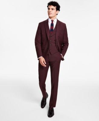 Men's Slim-Fit Solid Suit Jacket, Vest & Pant by BAR III