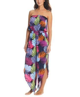 Women's Palm Prowl Strapless Jumpsuit Cover-Up by BAR III