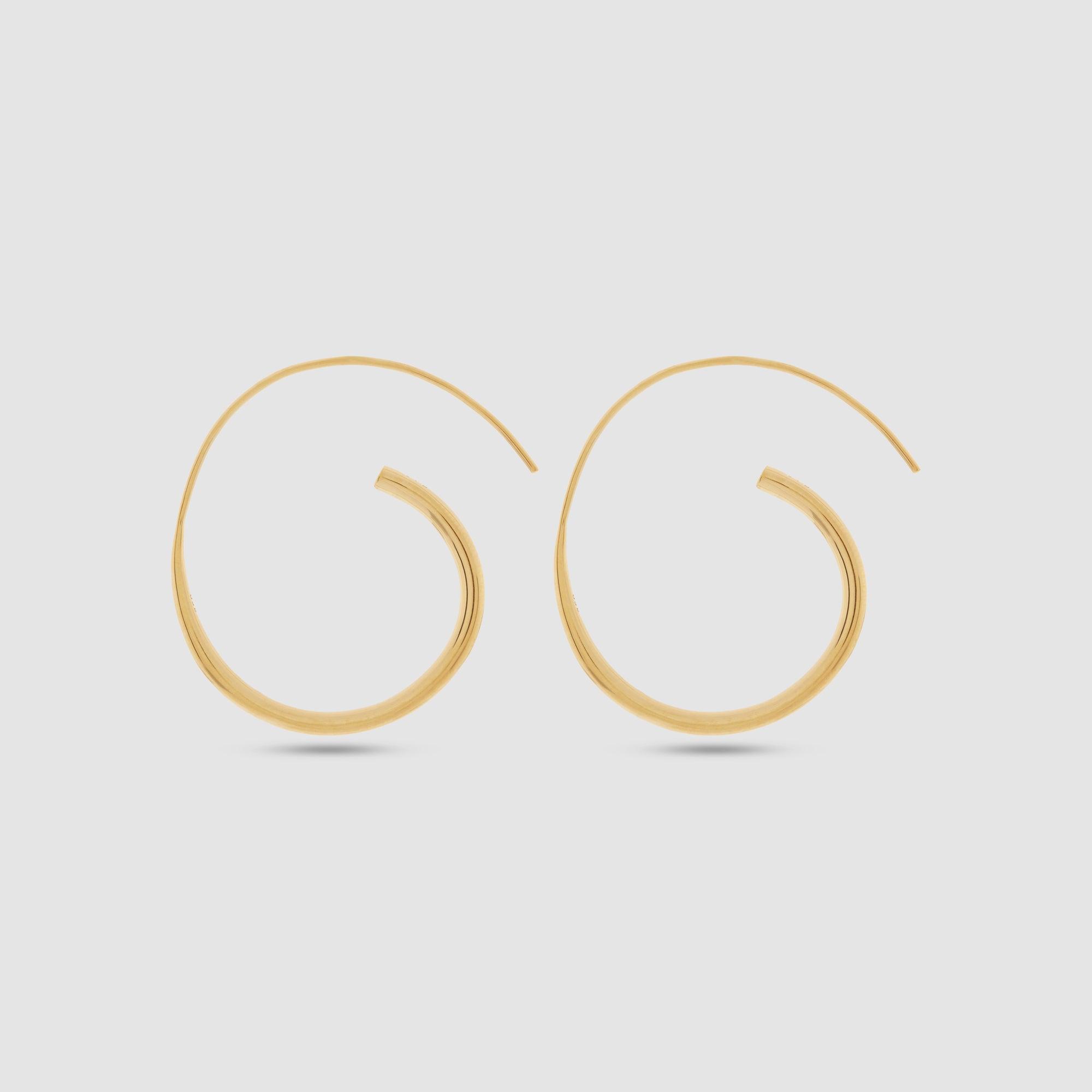 BAR JEWELLERY - Brass Arc Earrings by BAR JEWELLERY