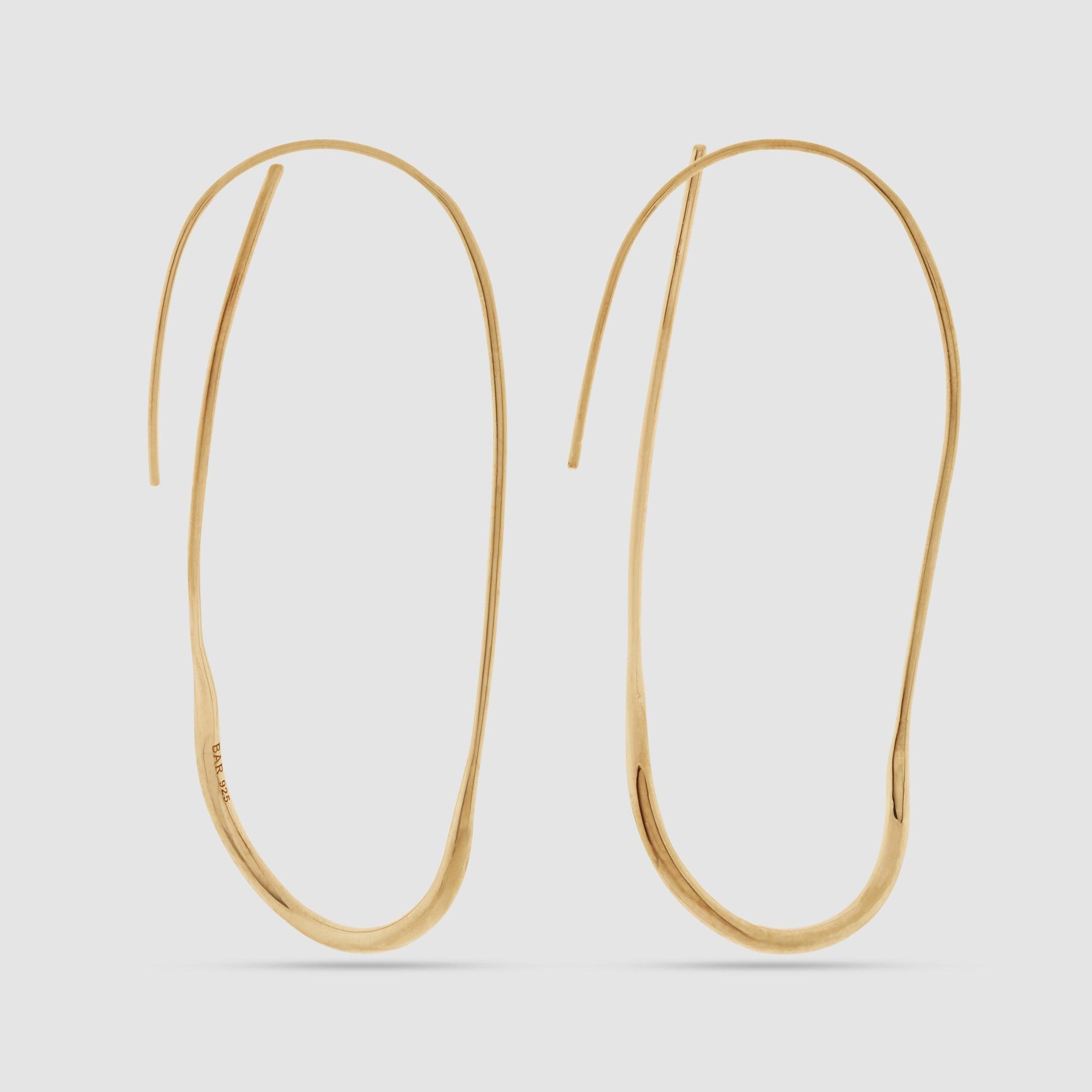 BAR JEWELLERY - Brass Drift Earrings by BAR JEWELLERY