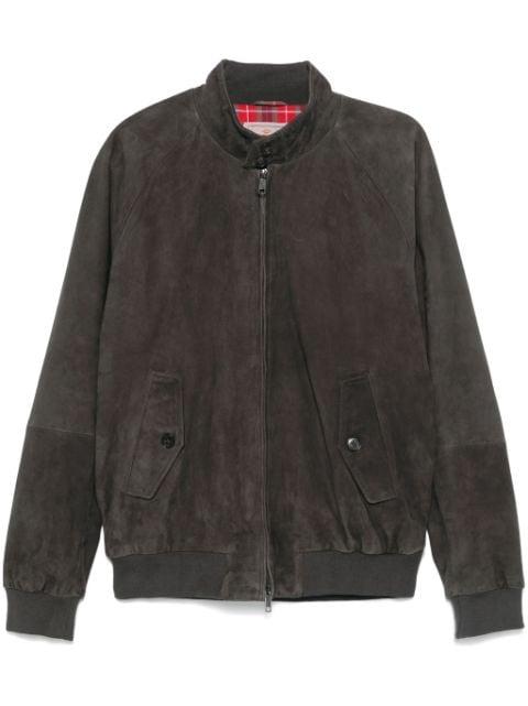 G9 Harrington panelled suede jacket by BARACUTA