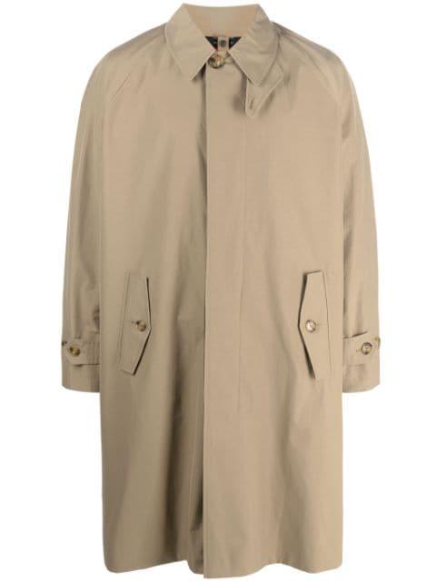 concealed-fastening cotton trench coat by BARACUTA