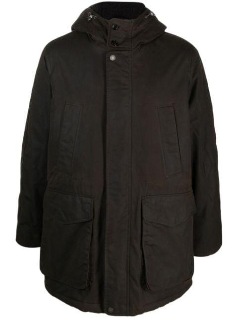 hoodied press-stud coat by BARACUTA