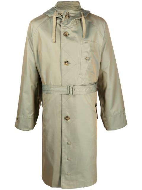 metallic-finish trench coat by BARACUTA
