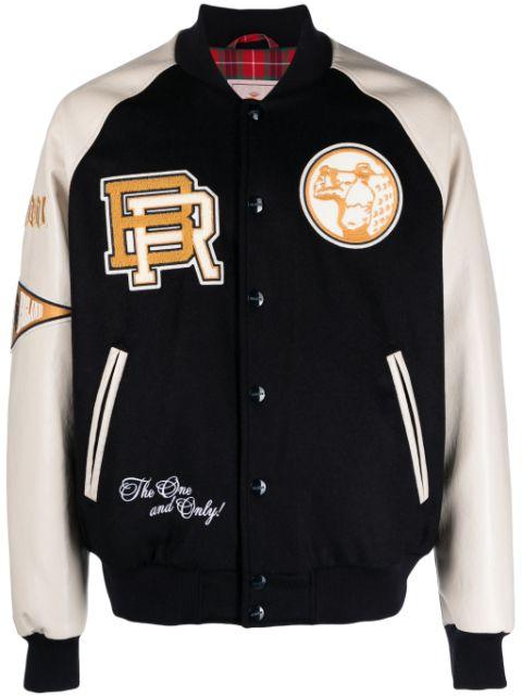 patch-detail bomber jacket by BARACUTA