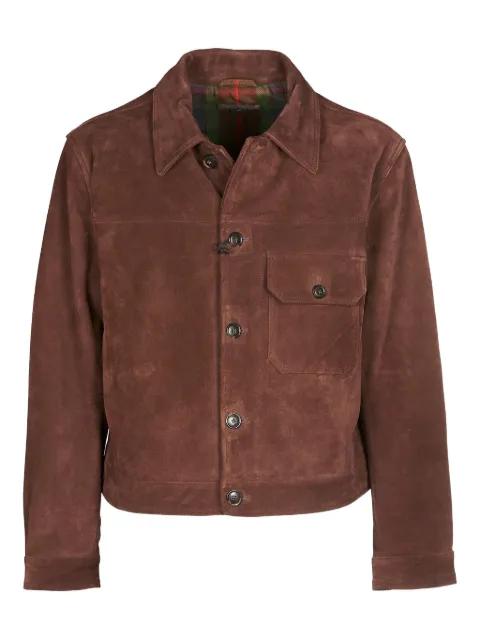 pocket suede leather jacket by BARACUTA