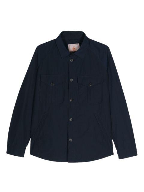 textured cotton shirt jacket by BARACUTA