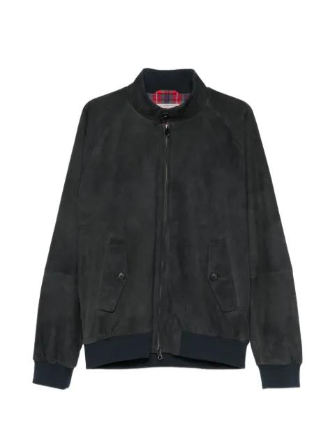 zip-up suede jacket by BARACUTA