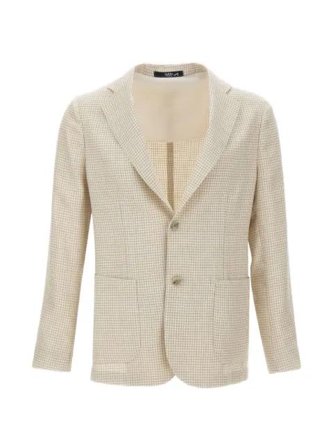 Easy J Mono houndstooth buttoned blazer by BARBA