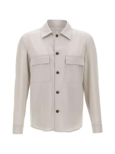 London flap-pocket button shirt jacket by BARBA
