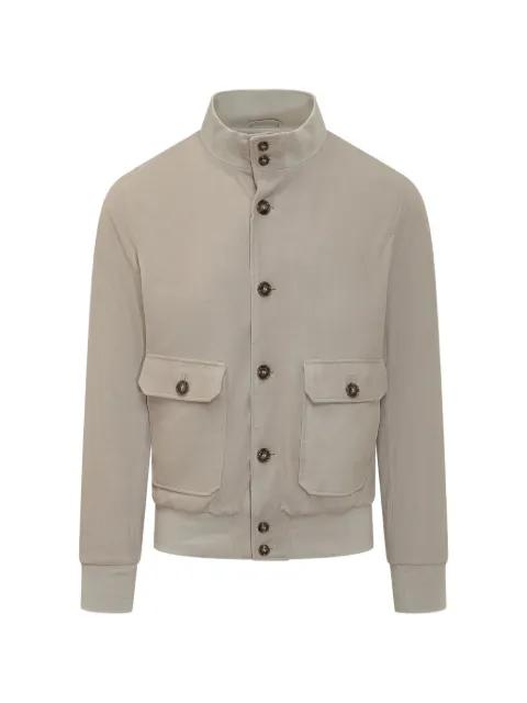 button-up patch-pocket jacket by BARBA